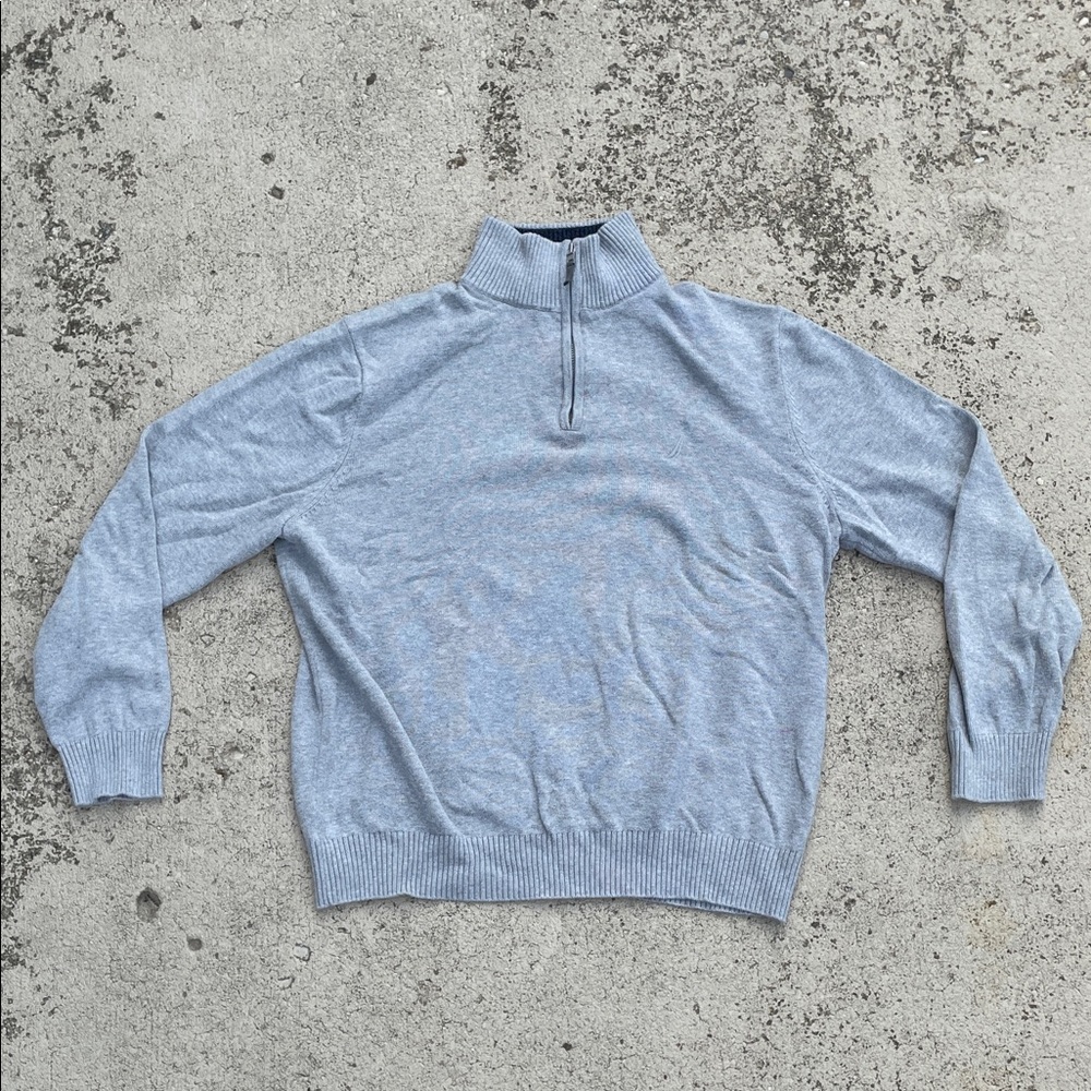 Nautica Men's Gray Zip-Up Sweater